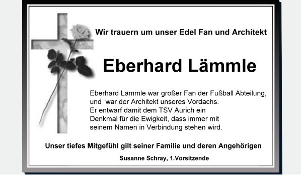 Wir trauern um Eberhard Lämmle